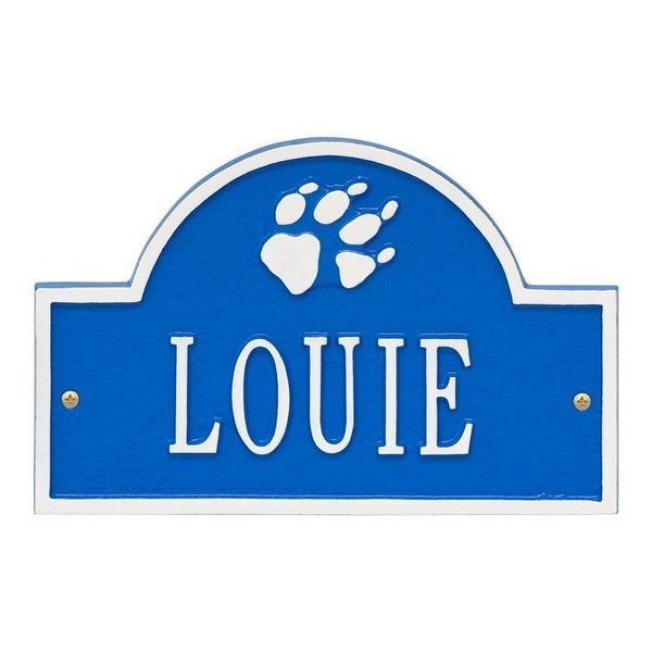 Paw Print Pet Blue Wall Plaque